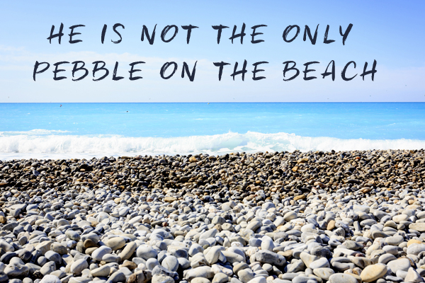He is not the only pebble on the beach